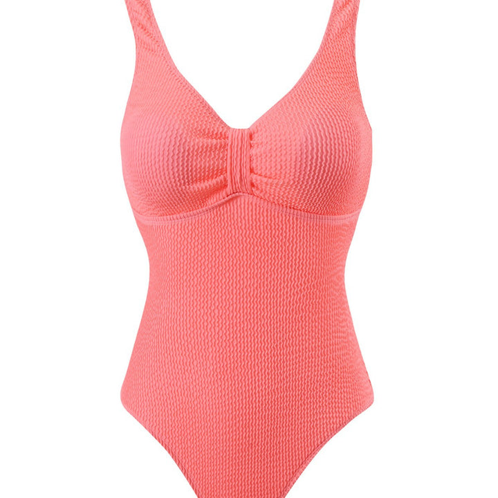 Women High-Quality One-Piece Swimsuit with Waffle Structure Mune Fashion