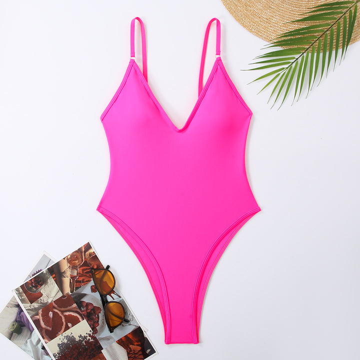 Women High-Cut One-Piece Swimsuit Mune Fashion