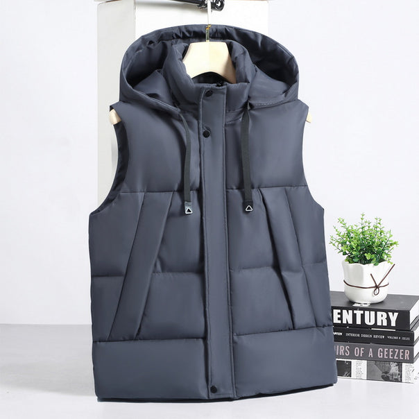 Men's Thermal Insulated Quilted Vest with Hood Mune Fashion