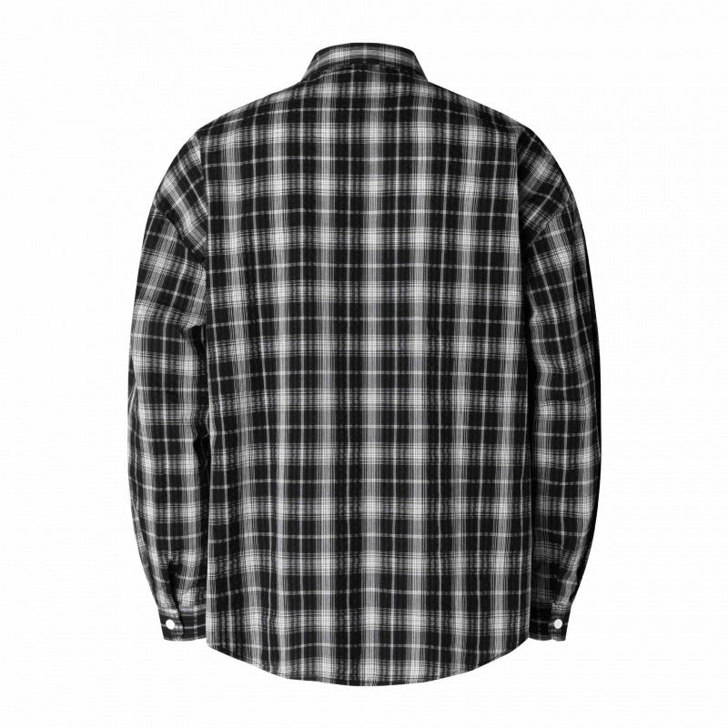 Unisex Oversized Checkered Shirt in Linen Blend with Shirt Collar, Chest Pocket, and Boxy Silhouette Mune Fashion