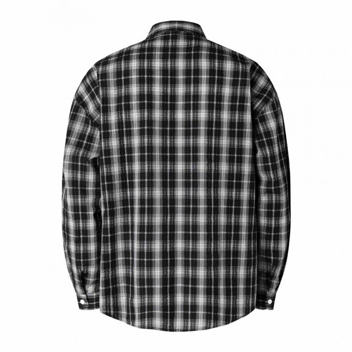 Unisex Oversized Checkered Shirt in Linen Blend with Shirt Collar, Chest Pocket, and Boxy Silhouette Mune Fashion