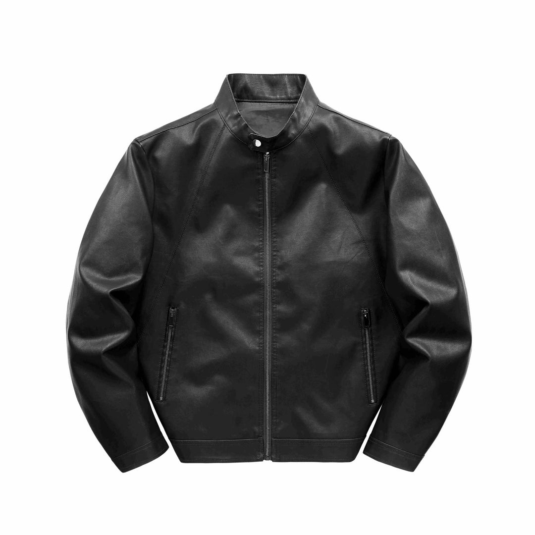 Men's Stylish Faux Leather Jacket Mune Fashion