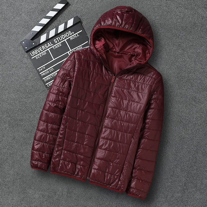 Men's Nan Ultra-Light Hooded Padded Jacket with Packing Function and Windproof Shell Mune Fashion