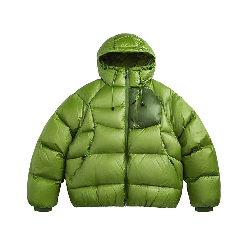 Unisex Quilted Down Jacket with Hood and Lightweight Thermal Insulation Mune Fashion