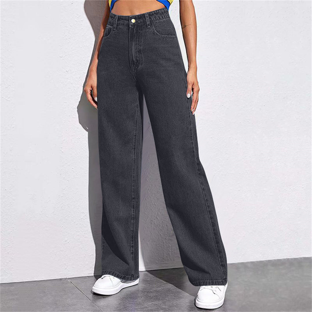 Women's high-waisted wide denim pants with extra wide leg and fitted waistband Mune Fashion