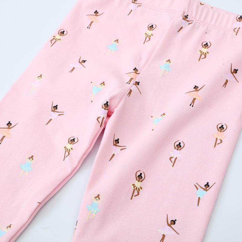 Girl leggings with charming ballet motif Mune Fashion