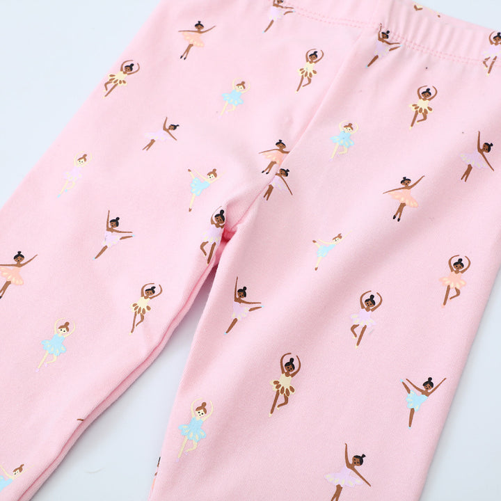 Girl leggings with charming ballet motif Mune Fashion
