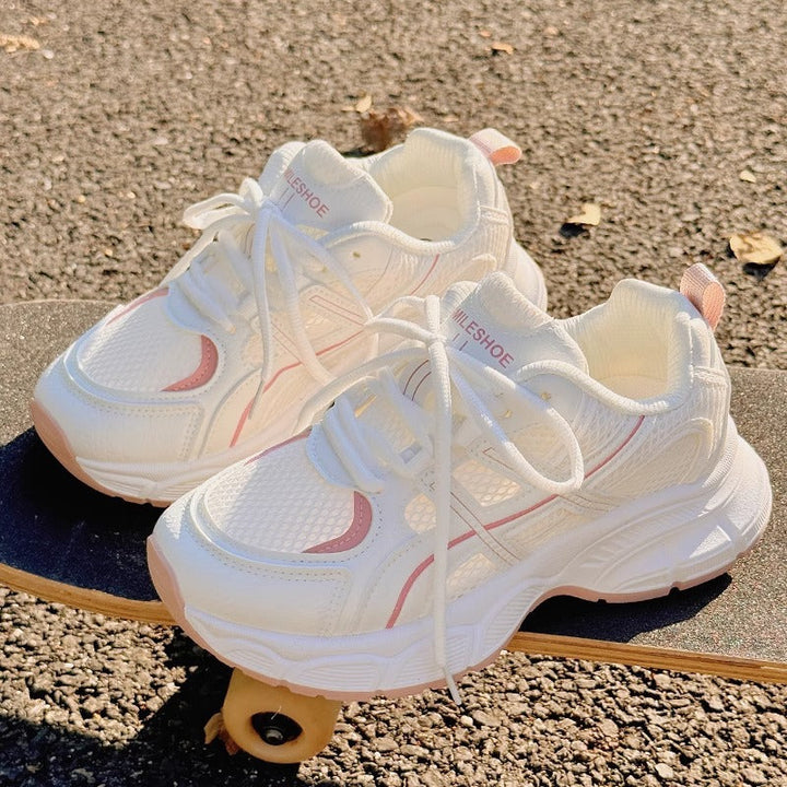 Women's Sporty Mesh Sneakers with Cushioning Sole and Modern Design Mune Fashion