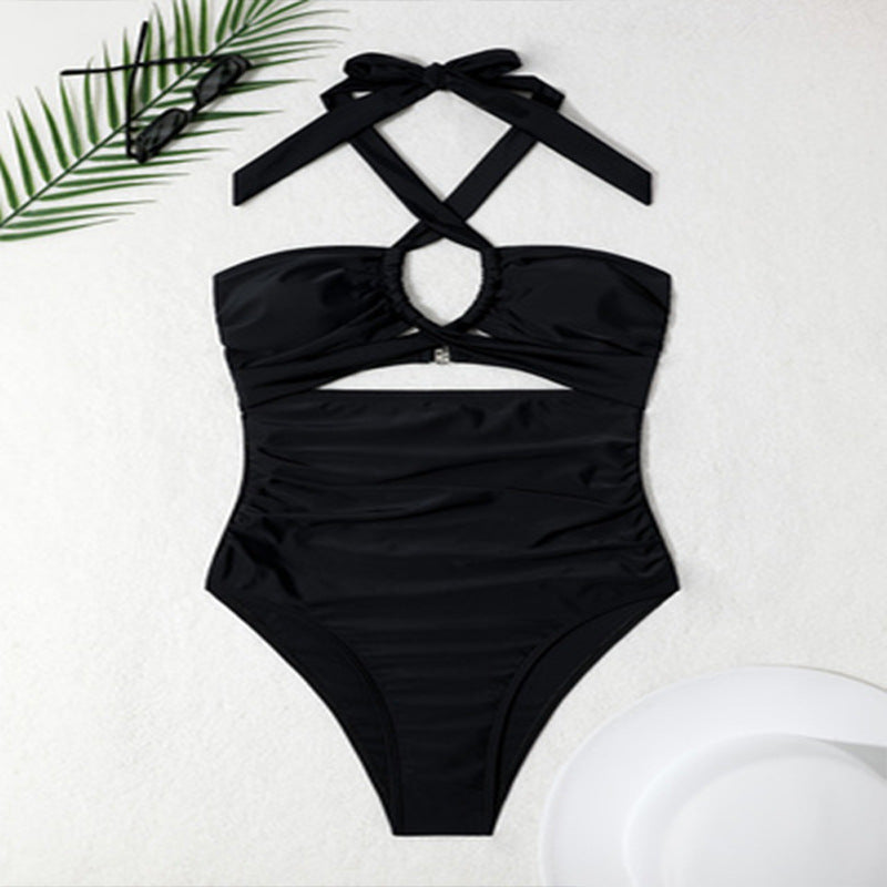 Women's One-Piece Swimsuit with Refined Cut-Out Details Mune Fashion