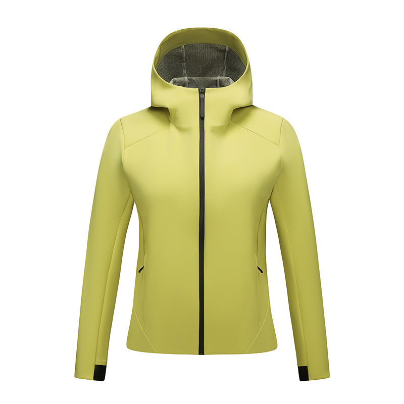 Women's softshell jacket with hood, tailored and windproof outdoor jacket Mune Fashion