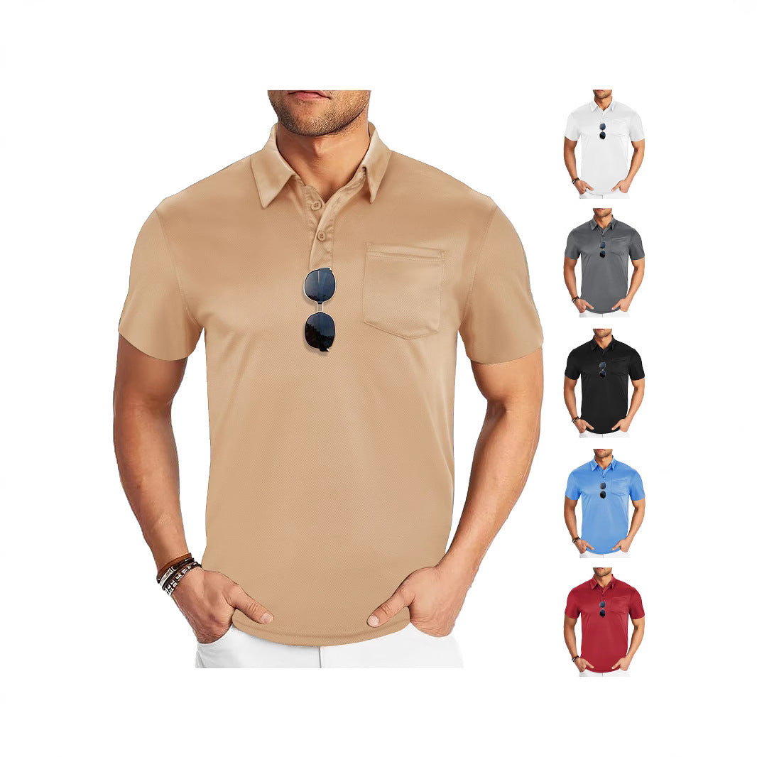Men's functional polo shirt with chest pocket and breathable mesh structure Mune Fashion