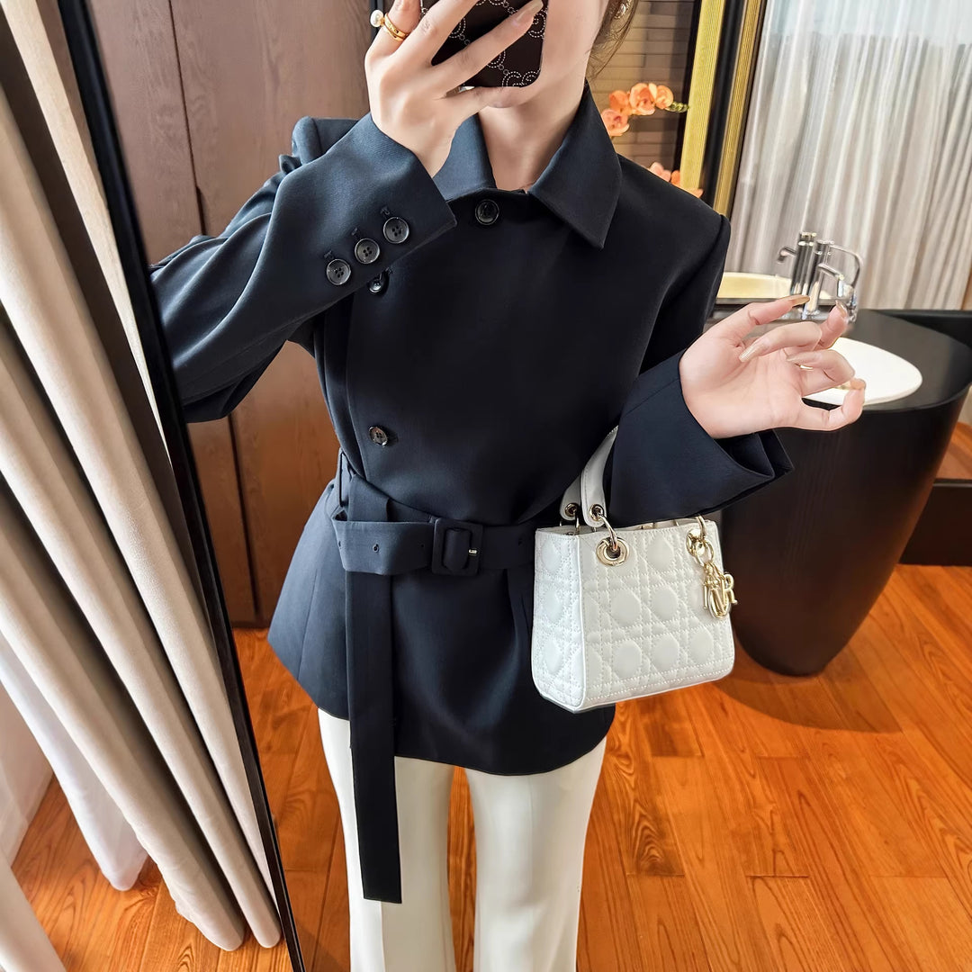 Women's Stylish Blazer with Belt Mune Fashion