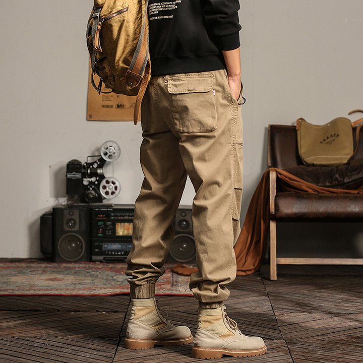 Men's Tapered Cargo Jogger with Elastic Comfort Waistband, Flap Pockets, and Ankle Cuffs Mune Fashion