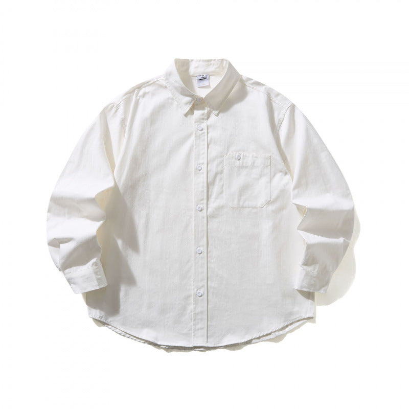 Unisex Oversized shirt with button-down collar, chest pocket and rounded hem Mune Fashion