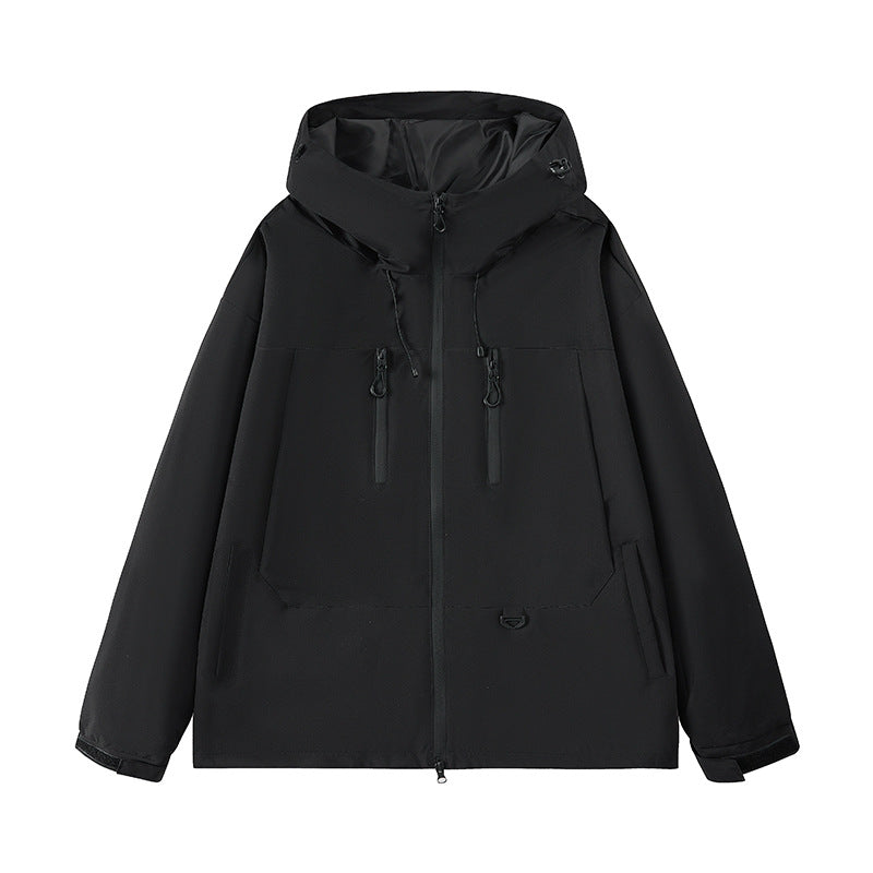 Men's technical water-repellent hooded transition jacket with taped zippers & utility pockets Mune Fashion