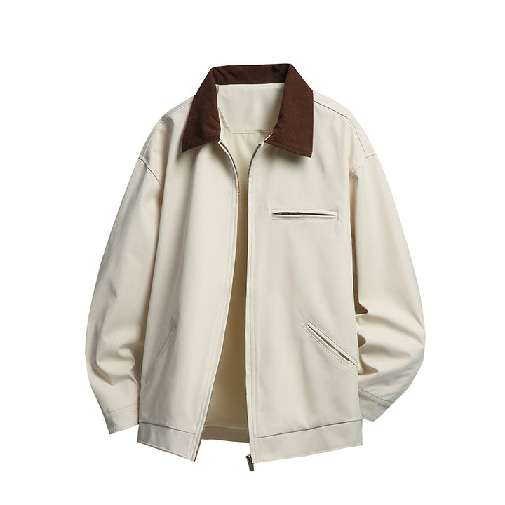 Men's Fashionable Transitional Jacket with High Collar and Practical Pockets Mune Fashion