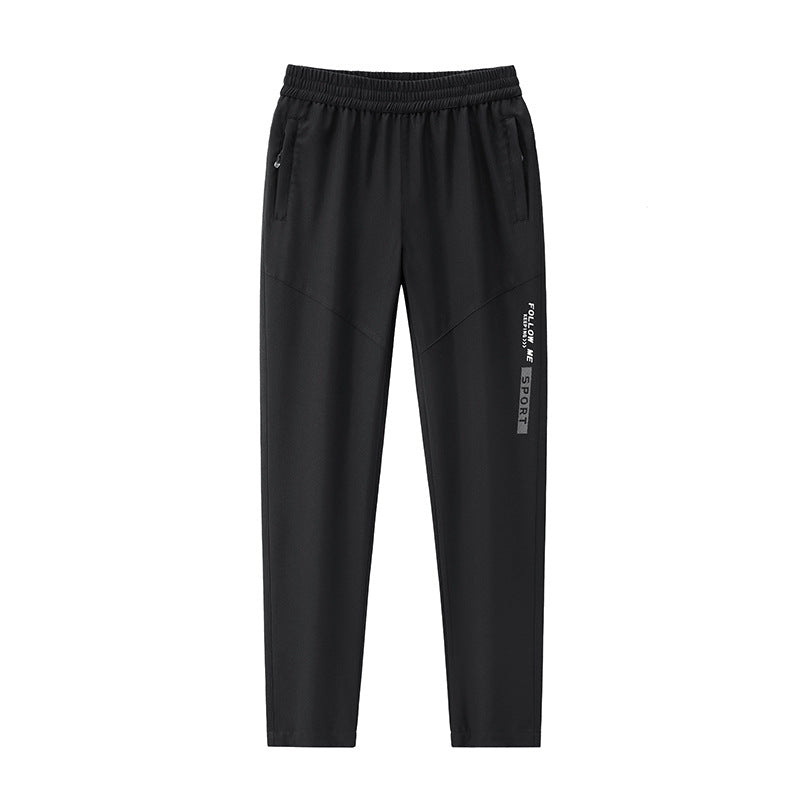 Men's Sportive Tapered Jogging Pants with Elastic Waistband, Zipper Pockets and Breathable Functional Material Mune Fashion
