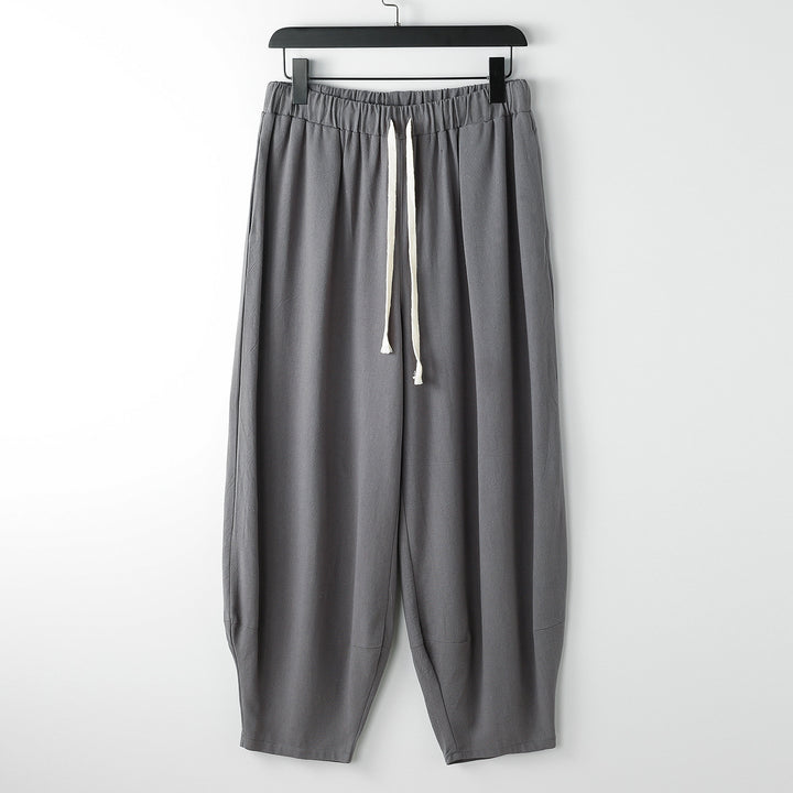 Women's loose-fitting harem pants in jogger style with drawstring and elastic ankle cuffs Mune Fashion