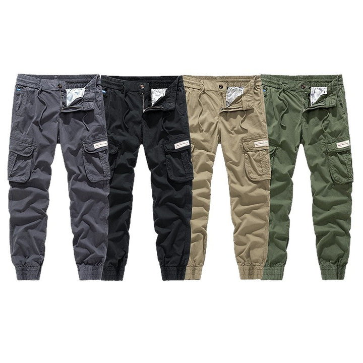 Men's Utility Cargo Jogger with elastic comfort waistband, multiple flap pockets, and ribbed ankle cuffs Drune