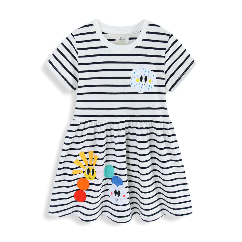 Girl's casual dress with cute animal appliqués Mune Fashion
