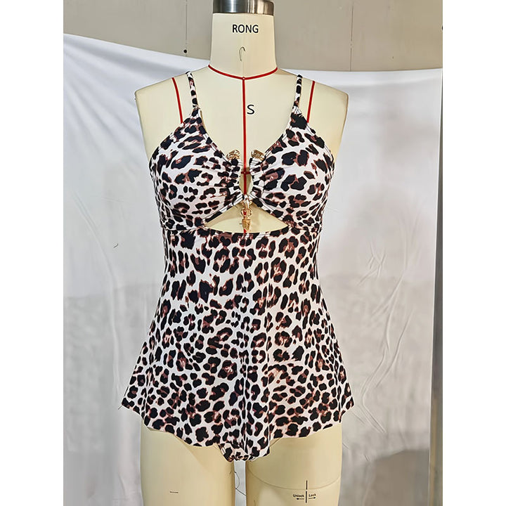 Ladies One-Piece Swimsuit with Fashionable Cut-Out and Decorative Details Mune Fashion