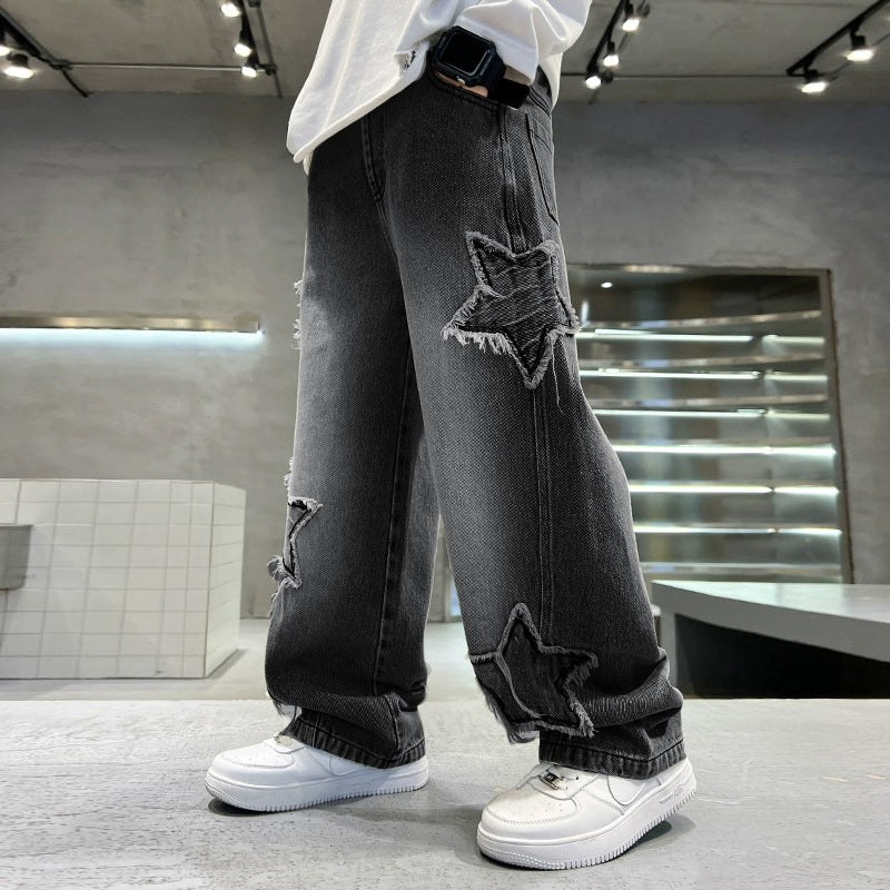 Ladies fashionable jeans with star details Mune Fashion