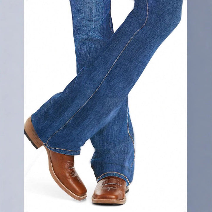 Women Bootcut Jeans with slightly flared leg and figure-shaping stretch Mune Fashion