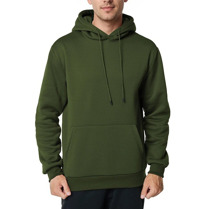 Men's nan minimalist hoodie with soft fleece lining and kangaroo pocket Mune Fashion