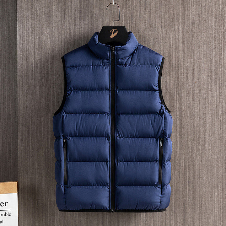Men's Slim-Fit ultra-light quilted thermal vest with high collar and water-repellent zippers Mune Fashion