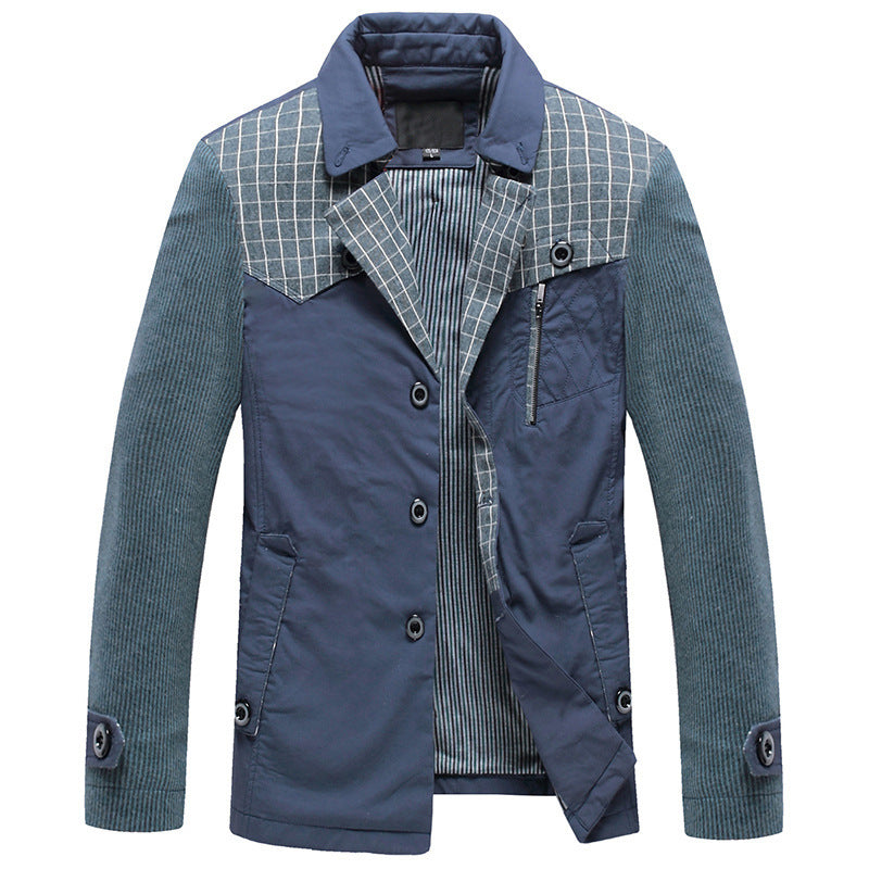 Men's field jacket with contrast inserts and chest zip pocket Mune Fashion