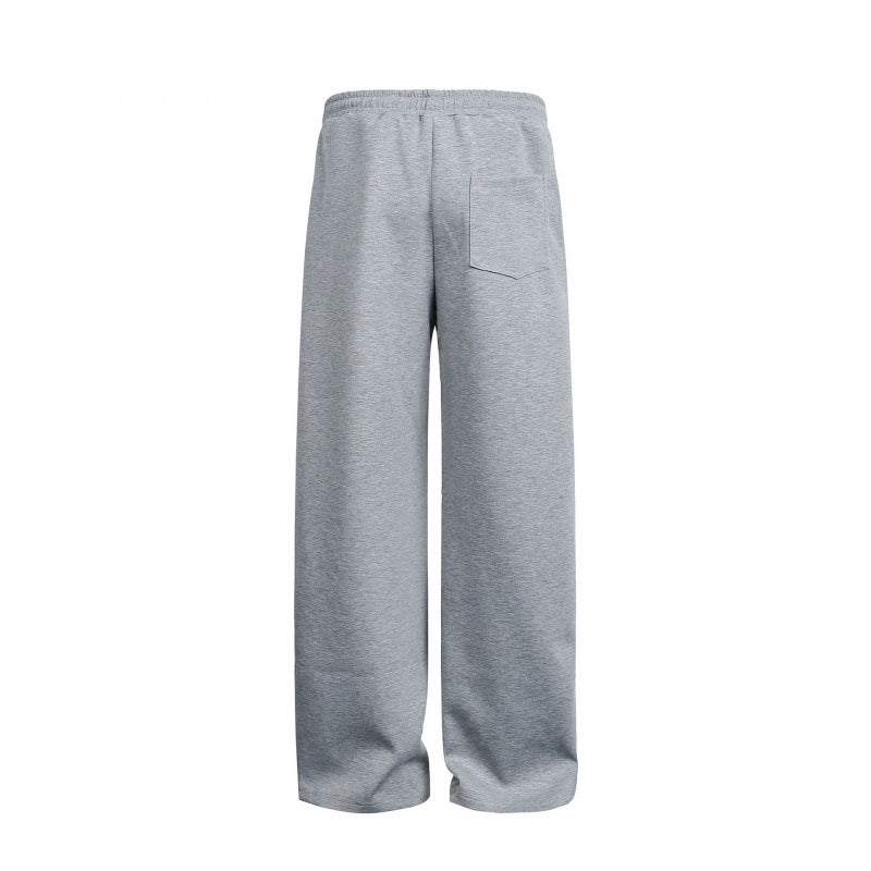 Women's Loose High-Waist Relaxed Sweat Pants with Drawstring and Decorative Seam Lines Mune Fashion