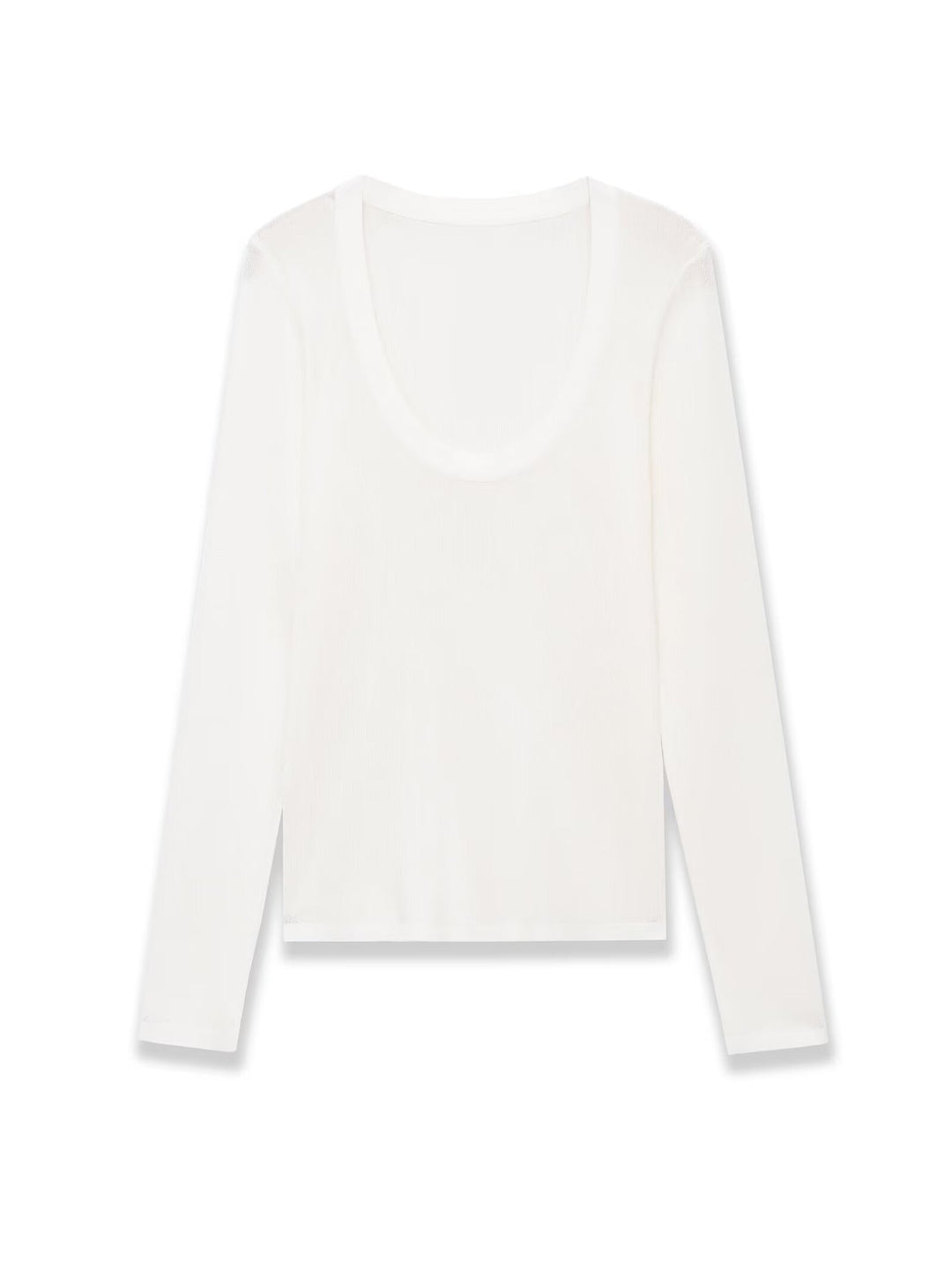 Women's fine knit pullover with deep U-neck and narrow silhouette Mune Fashion