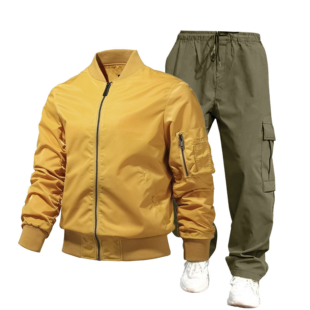 Men's Urban Bomber Jacket and Cargo Pants Set Mune Fashion