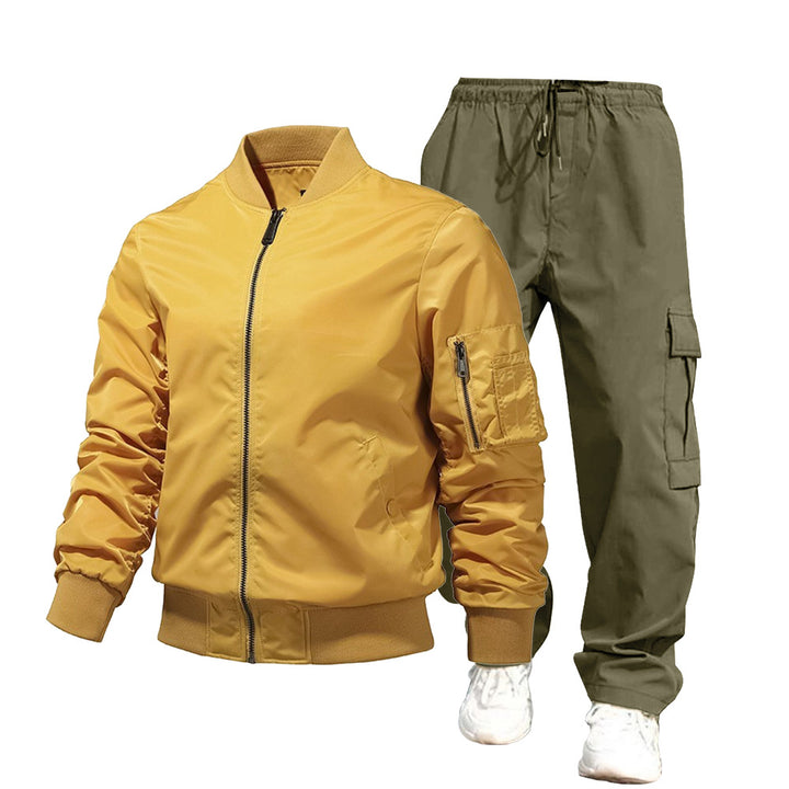 Men's Urban Bomber Jacket and Cargo Pants Set Mune Fashion