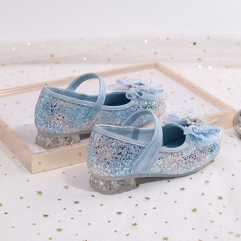 Ladies Glittering Ballet Flats with Bow Mune Fashion