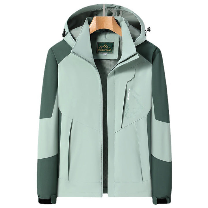 Women Softshell Trekking Jacket with breathable membrane, adjustable hood and colorblock design Mune Fashion
