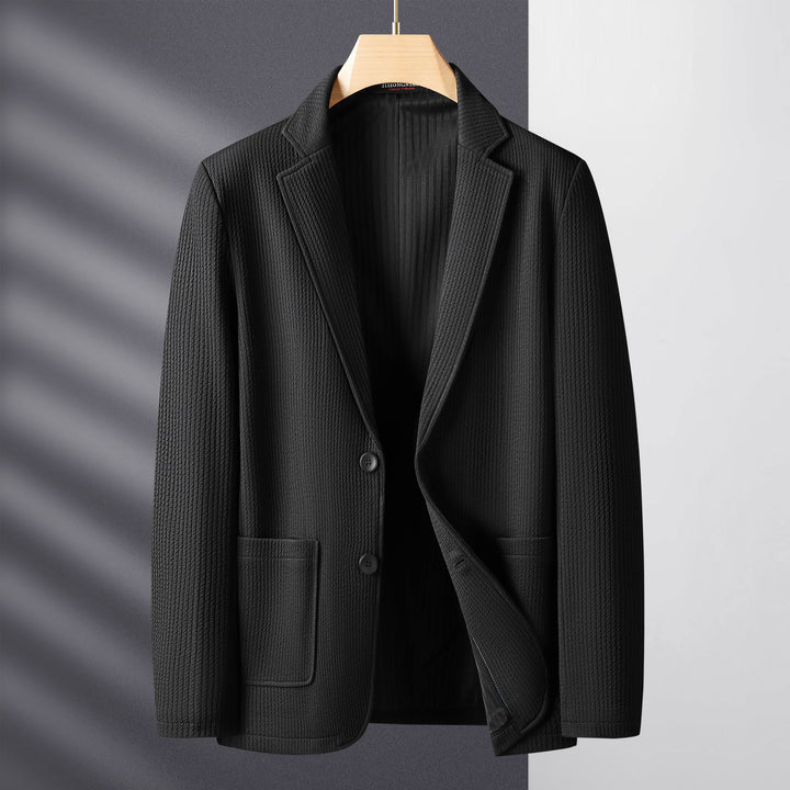 Men's structured blazer made of textured jersey with patch pockets Mune Fashion
