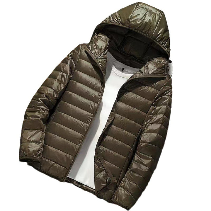 Men's Nan Ultra-Light Hooded Padded Jacket with Packing Function and Windproof Shell Mune Fashion