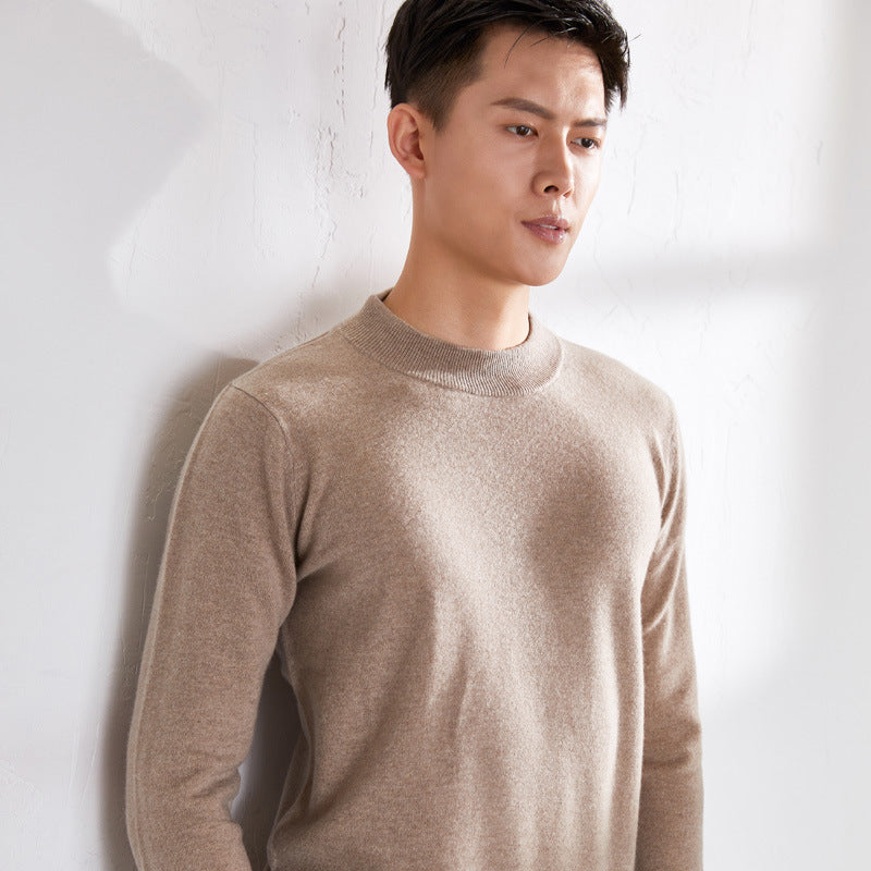 Men's Fine Turtleneck Sweater in Slim Minimal Silhouette made of Wool-Cashmere Mix Mune Fashion