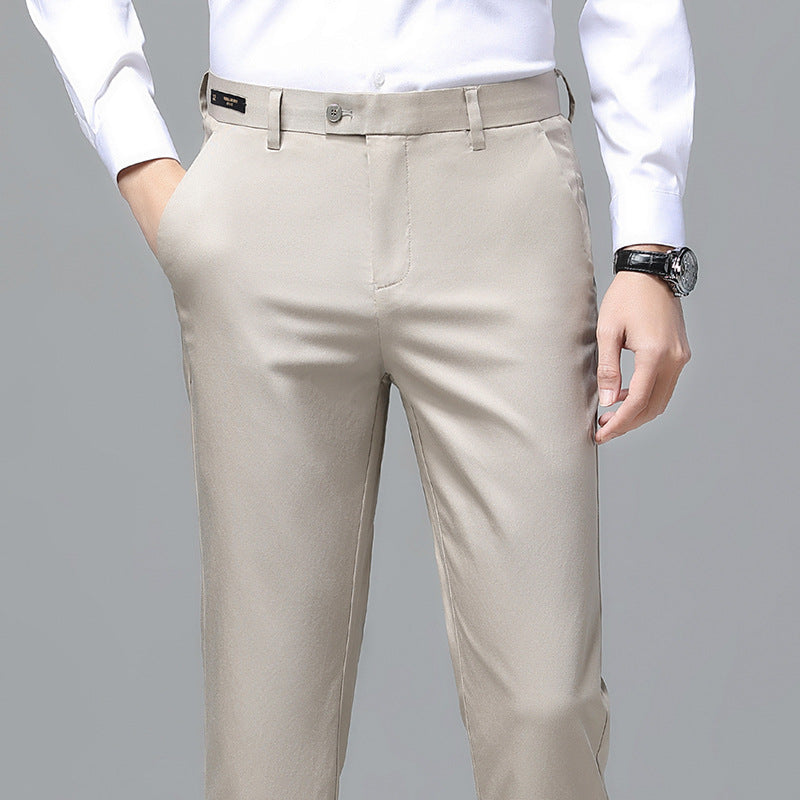 Men's Elegant Business Chino with Stretch Comfort and Slim Hem Mune Fashion