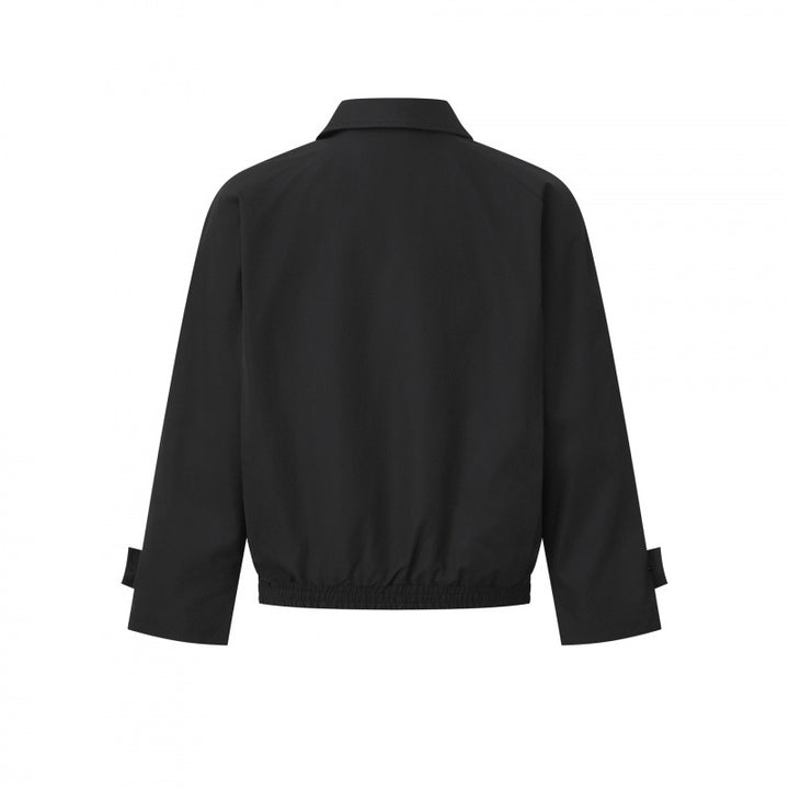 Men's short-cut boxy Harrington jacket with concealed button placket, elastic hem and adjustable cuffs Mune Fashion