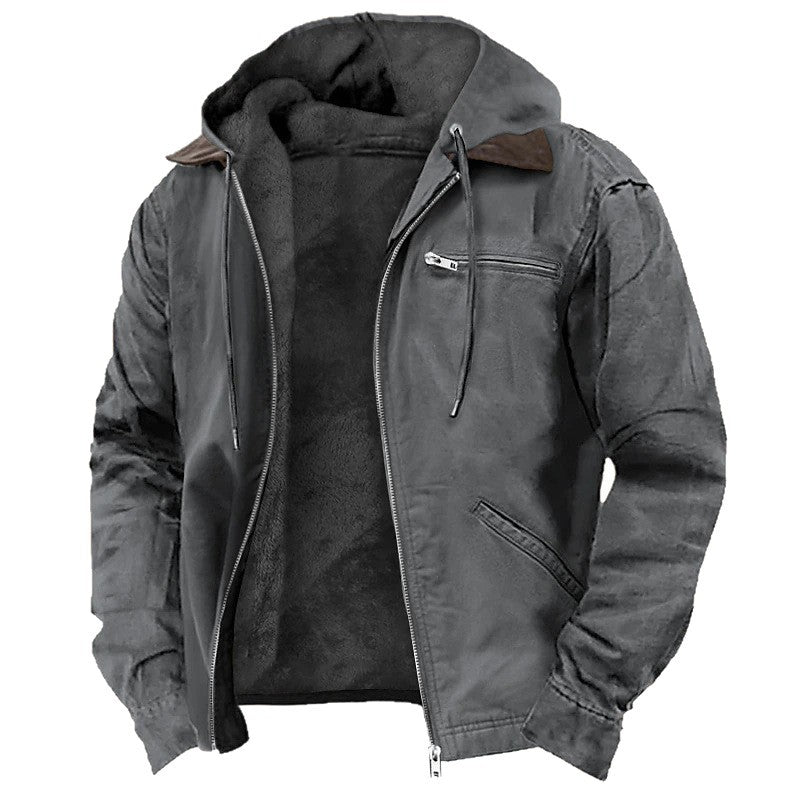 Men's Fashion Leisure Jacket with Hood