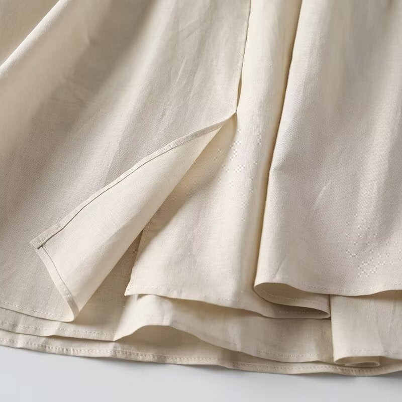 Women's maxi skirt with elastic waistband, wide tiers and side slits Mune Fashion