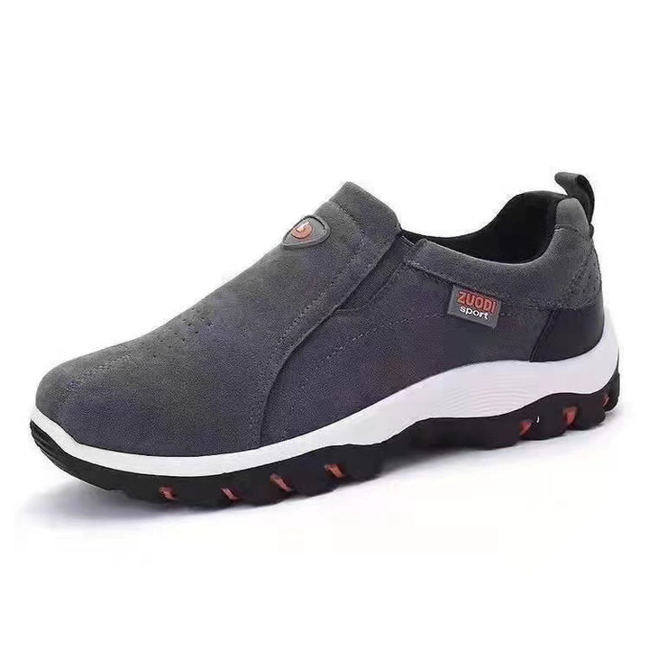 Men's discreet water-repellent suede slip-ons with grippy outdoor sole Mune Fashion