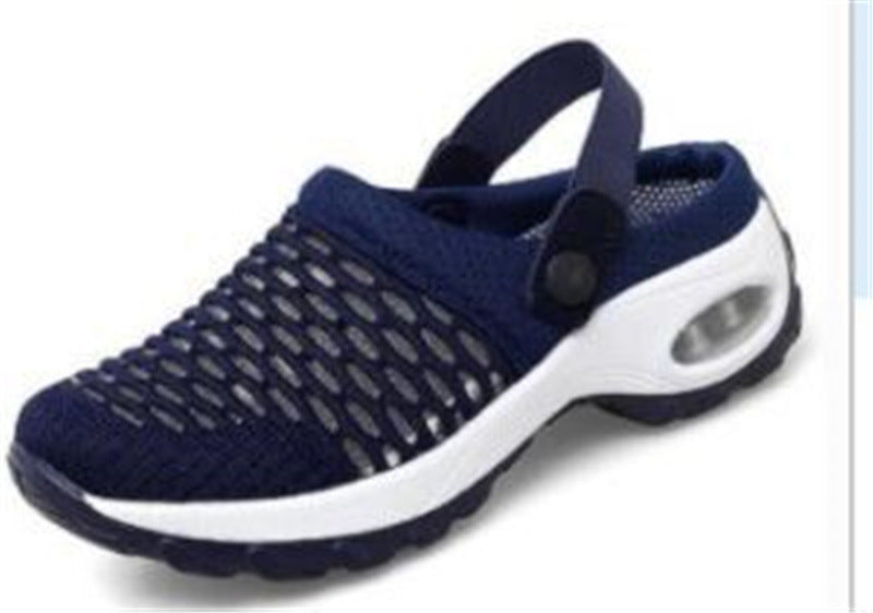 Women's Breathable Mesh Sports Clog with Adjustable Heel Strap and Air Cushion Mune Fashion