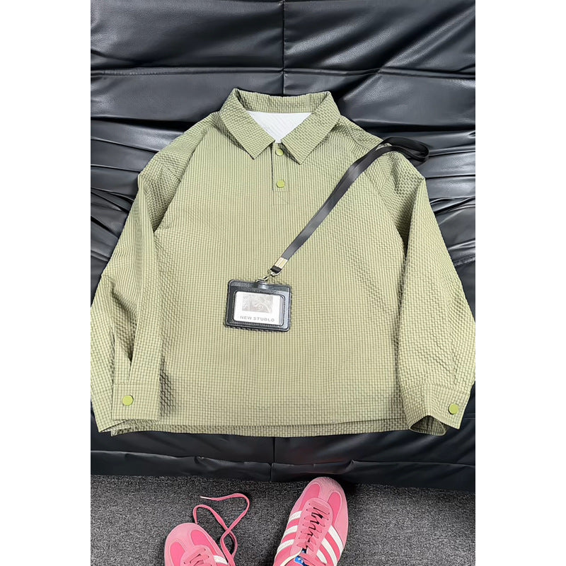 Men's Fashion Shirt Jacket with Checkered Design Mune Fashion