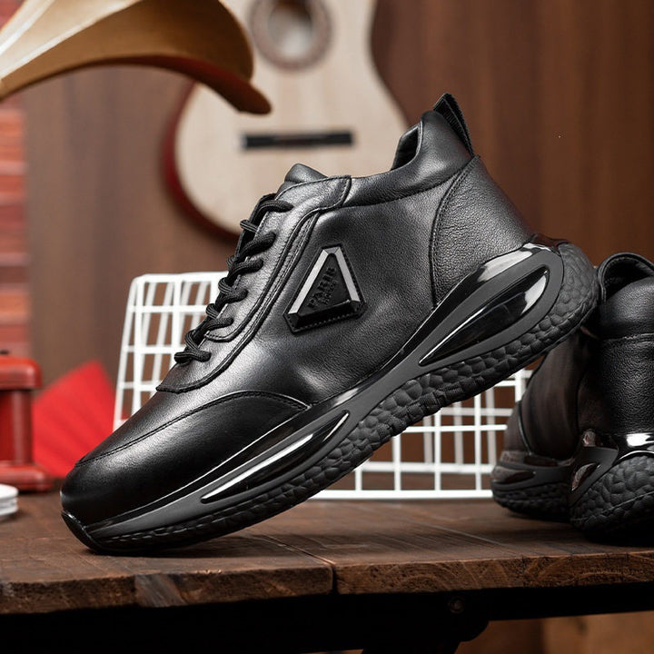 Men's Sporty Leather Sneakers Mune Fashion