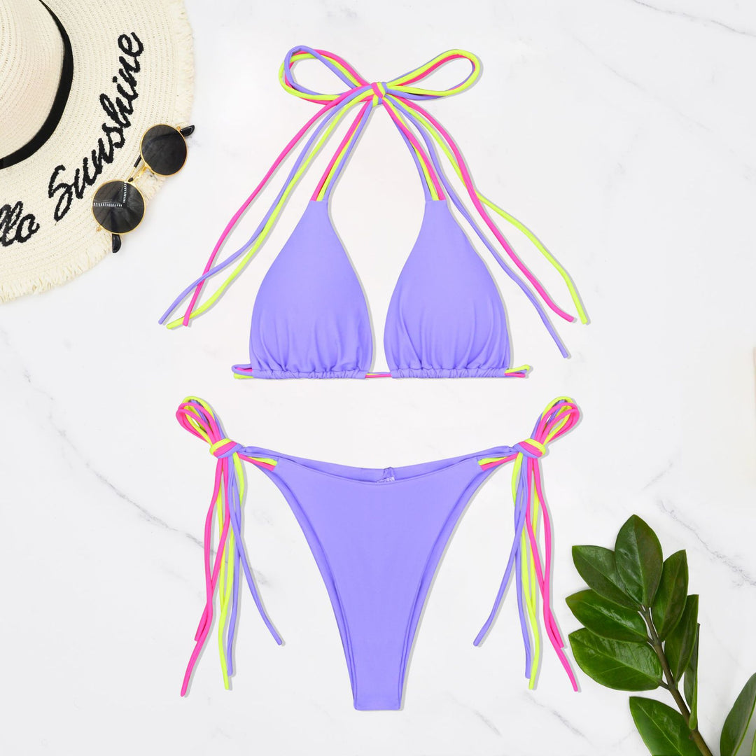 Women's Triangle Bikini with Elegant Ties Mune Fashion