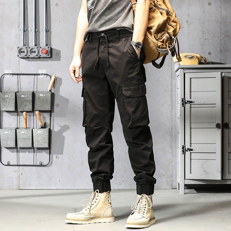 Men's tapered cargo pants in jogger style with elastic comfort waistband and generous pocket organization Mune Fashion