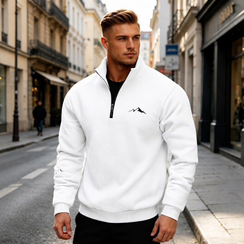 Men's sweatshirt with short zipper Mune Fashion